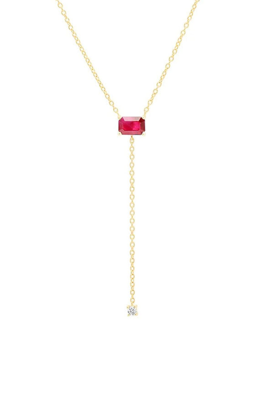 Eriness | Solitaire Ruby Lariat