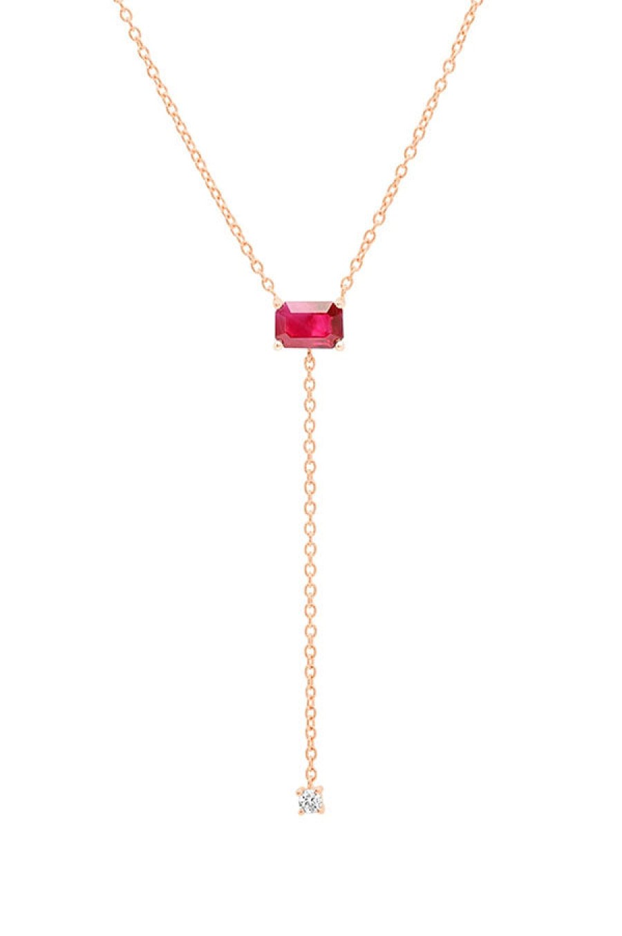 Eriness | Solitaire Ruby Lariat