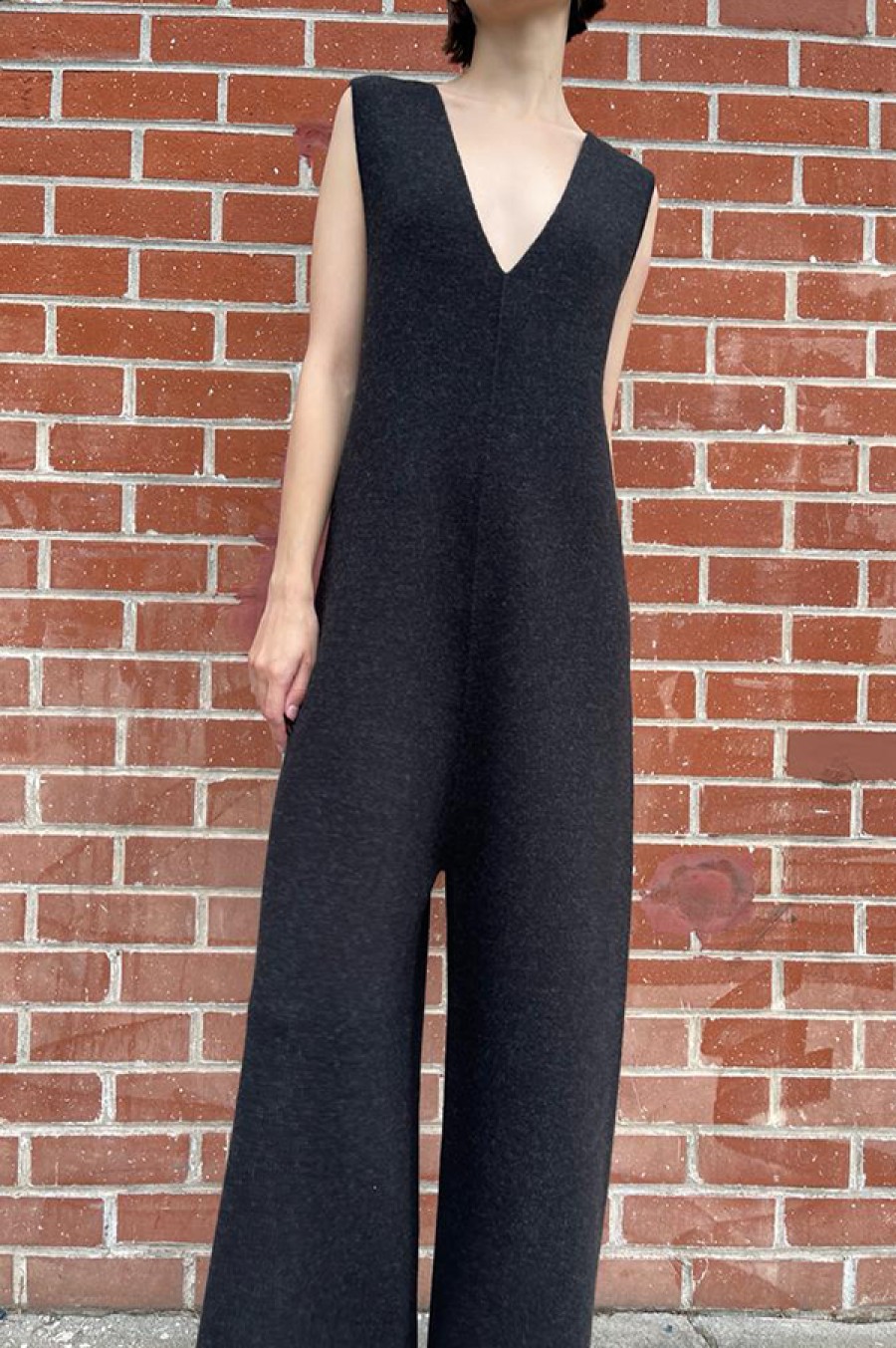 Lauren Manoogian | Double Knit Miter Jumpsuit In Black