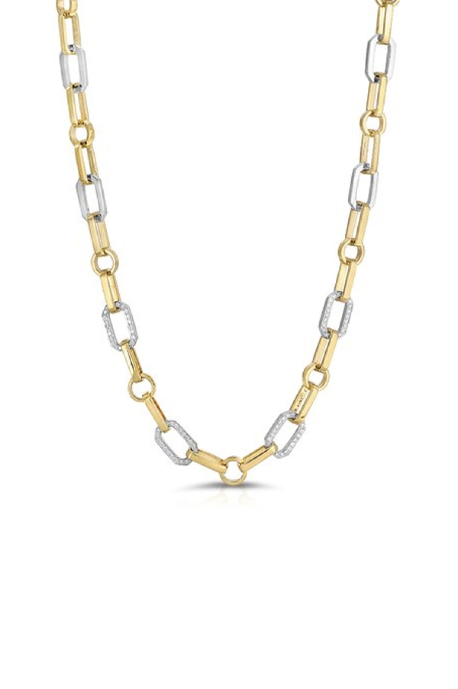 Nancy Newberg | Mixed Link Silver And Gold Diamond Chain