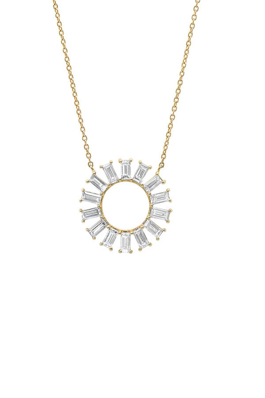 Eriness | Diamond Baguette Color Wheel Necklace