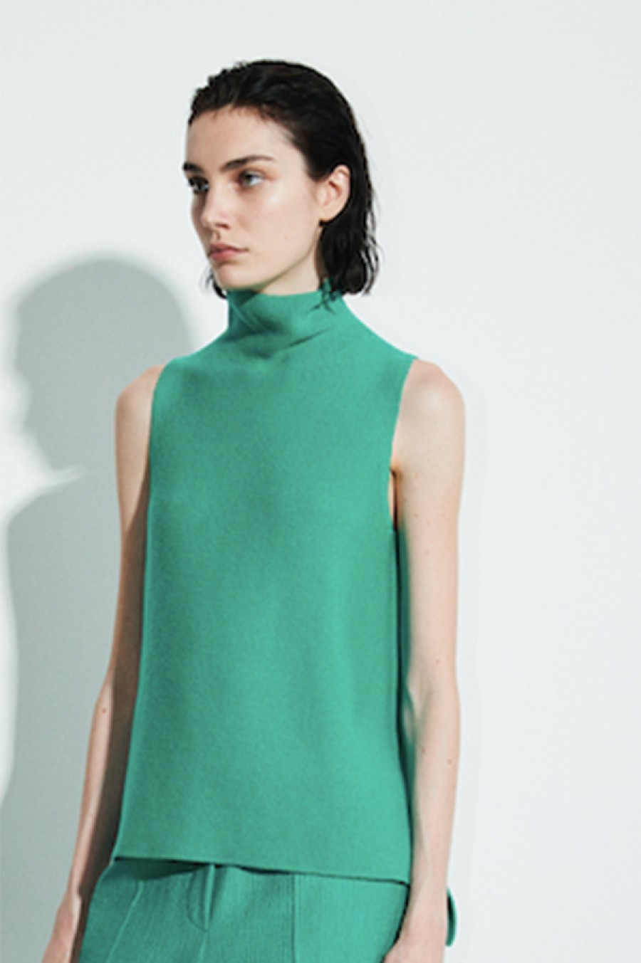 Christian Wijnants | Kewit Whole Garment Knit Sleeveless Top In Emerald