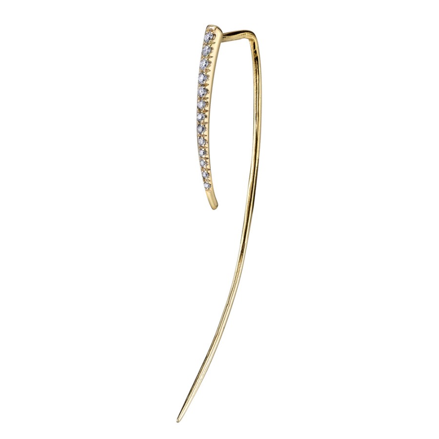 Gabriela Artigas | Xl Classic Infinite Tusk Earring With White Pave Diamonds