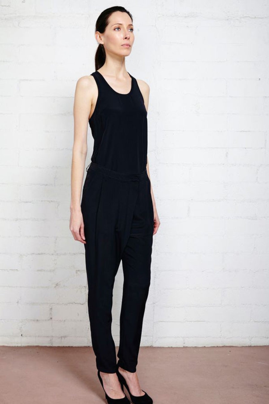 Damir Doma | Black Pelag Silk Pleated Trousers