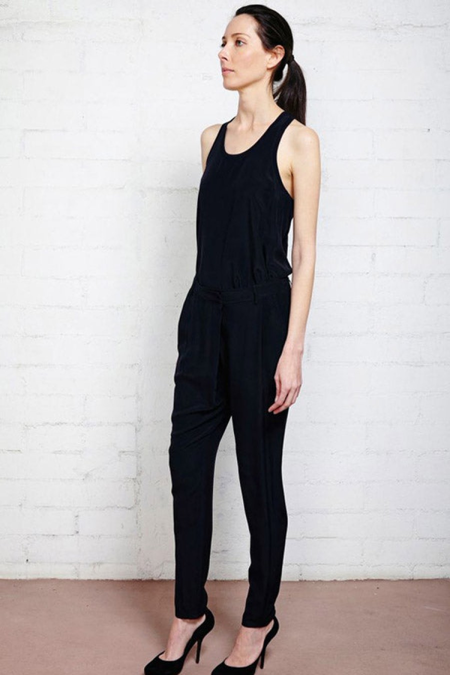 Damir Doma | Black Pelag Silk Pleated Trousers