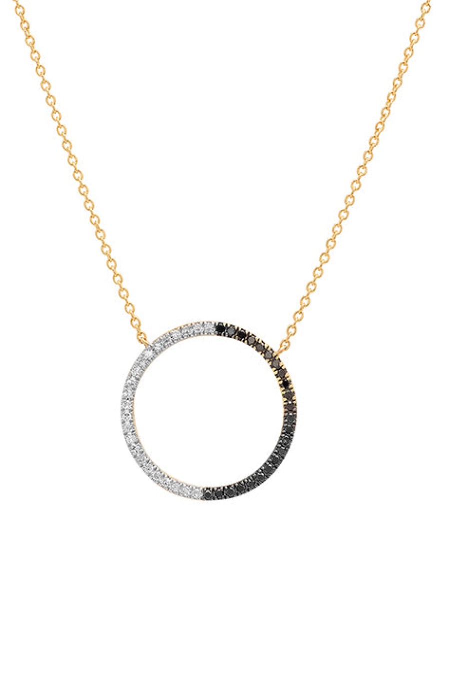 Eriness | Black And White Diamond Eternity Necklace