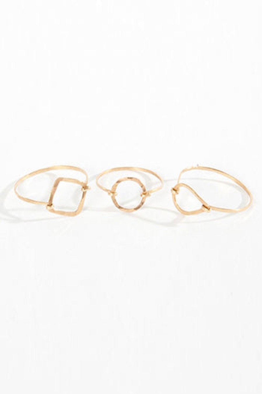 Bare | 14K Gold Multi Shaped Small Frame Rings