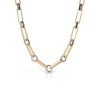 Nancy Newberg | Oval Link Necklace With Black Diamonds