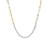 Gabriela Artigas | Ascending Diamonds Tennis Necklace On Rectangular Chain