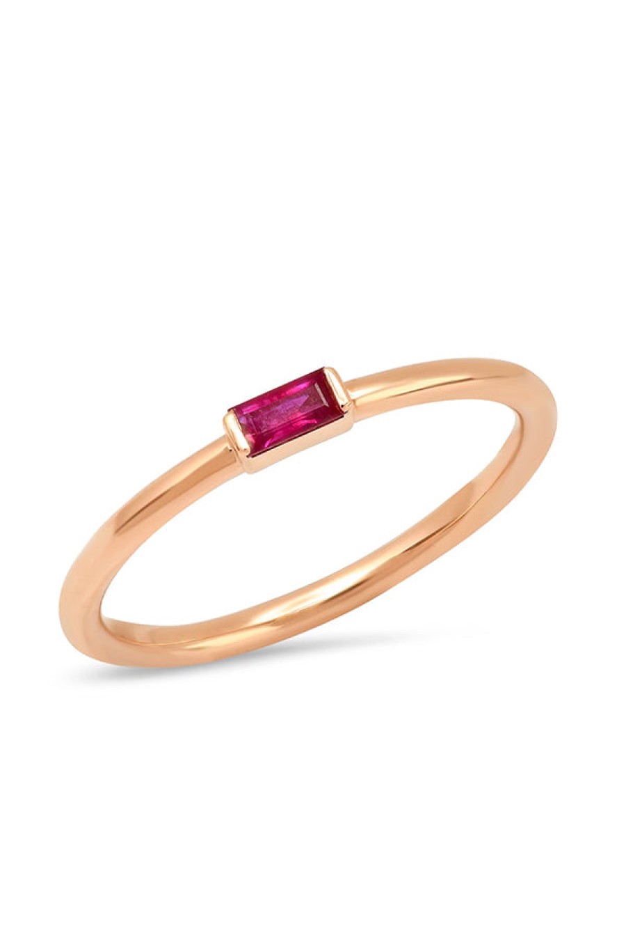 Eriness | Ruby Baguette Solitaire Ring