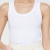 Róhe | Mercerized Cotton Low Tanktop In White