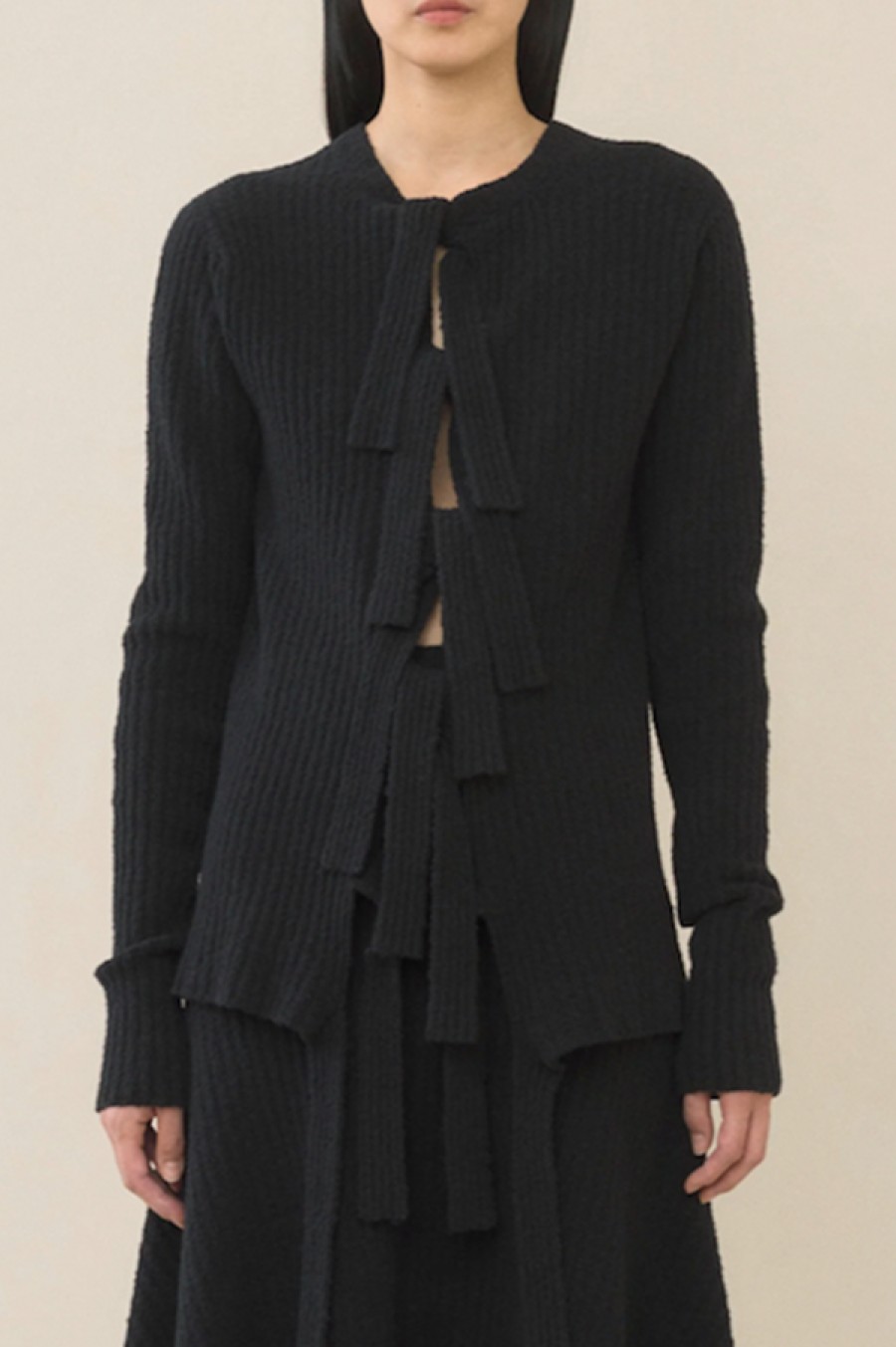 Lauren Manoogian | Laced Cardigan In Black (Sold Out)