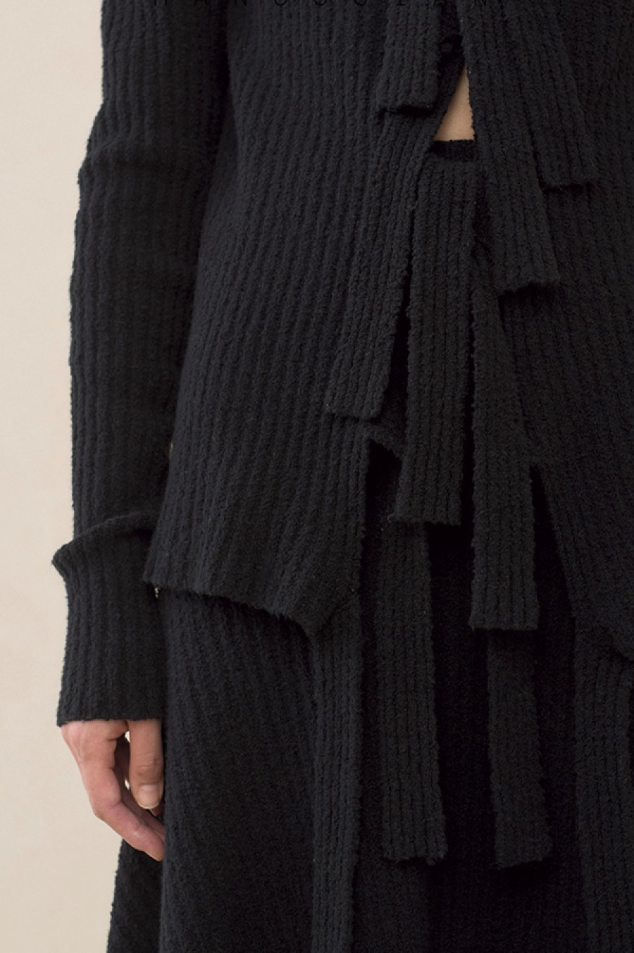 Lauren Manoogian | Laced Cardigan In Black (Sold Out)