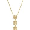 Eriness | Triple Pave Diamond Square Necklace