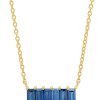 Eriness | Blue Sapphire Baguette Staple Necklace