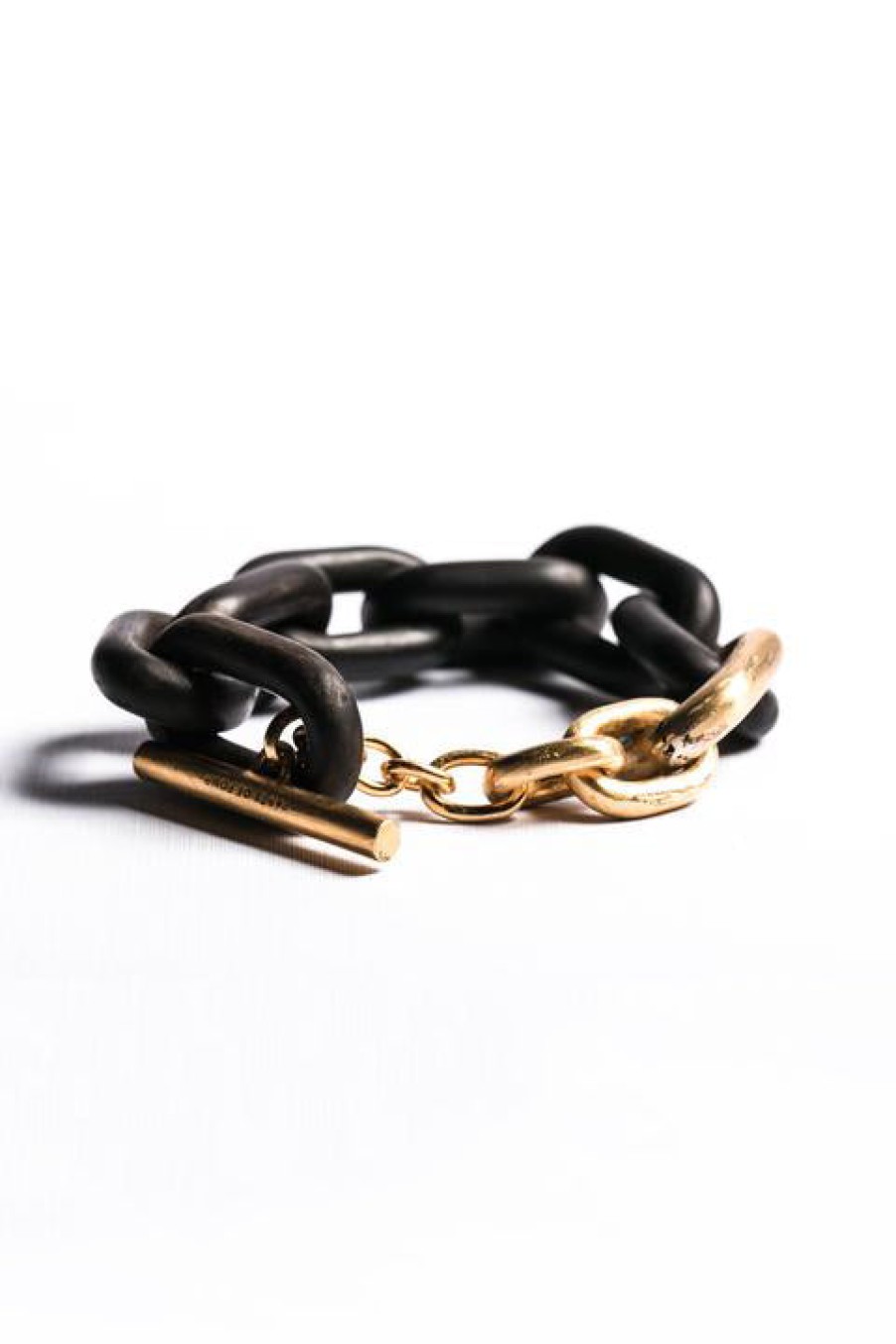 Parts of Four | Wood And Acid Gold Toggle Chain Bracelet