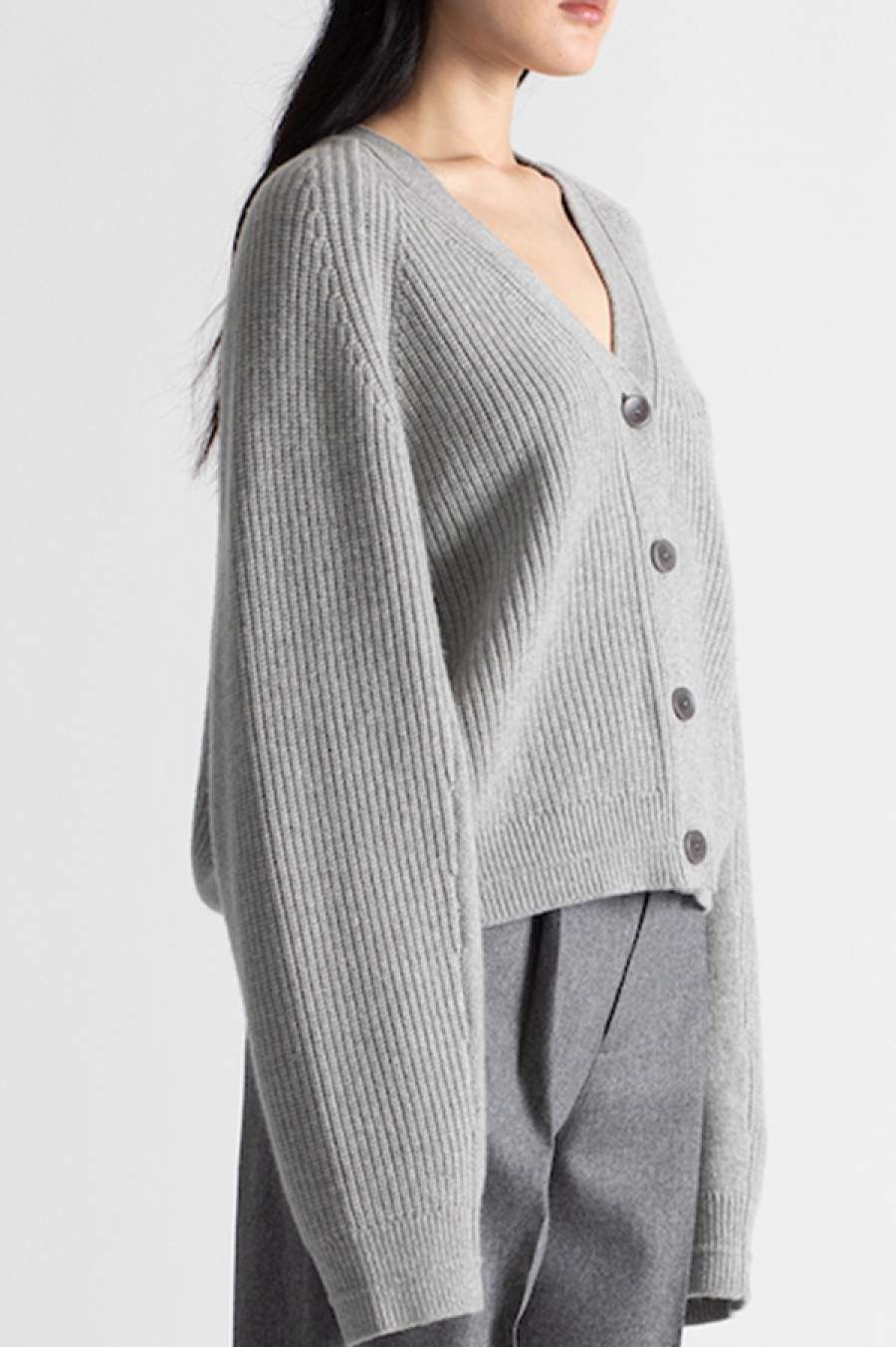 Maria McManus | Cocoon Split Sleeve Cardigan In Heather Gray (Sold Out)