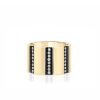 Nancy Newberg | Diamond Stripe Cigar Band With Black Ruthenium Trim