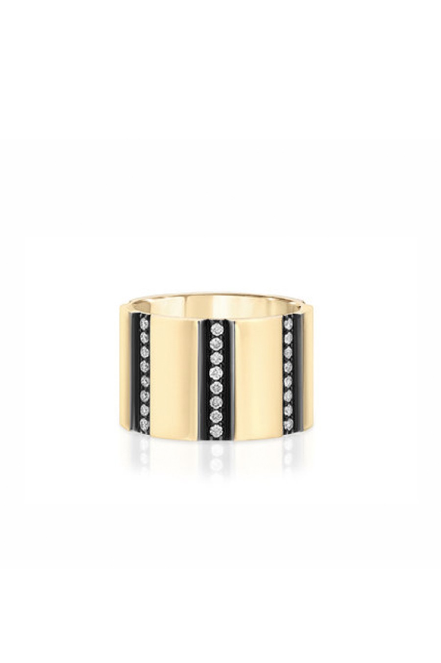 Nancy Newberg | Diamond Stripe Cigar Band With Black Ruthenium Trim