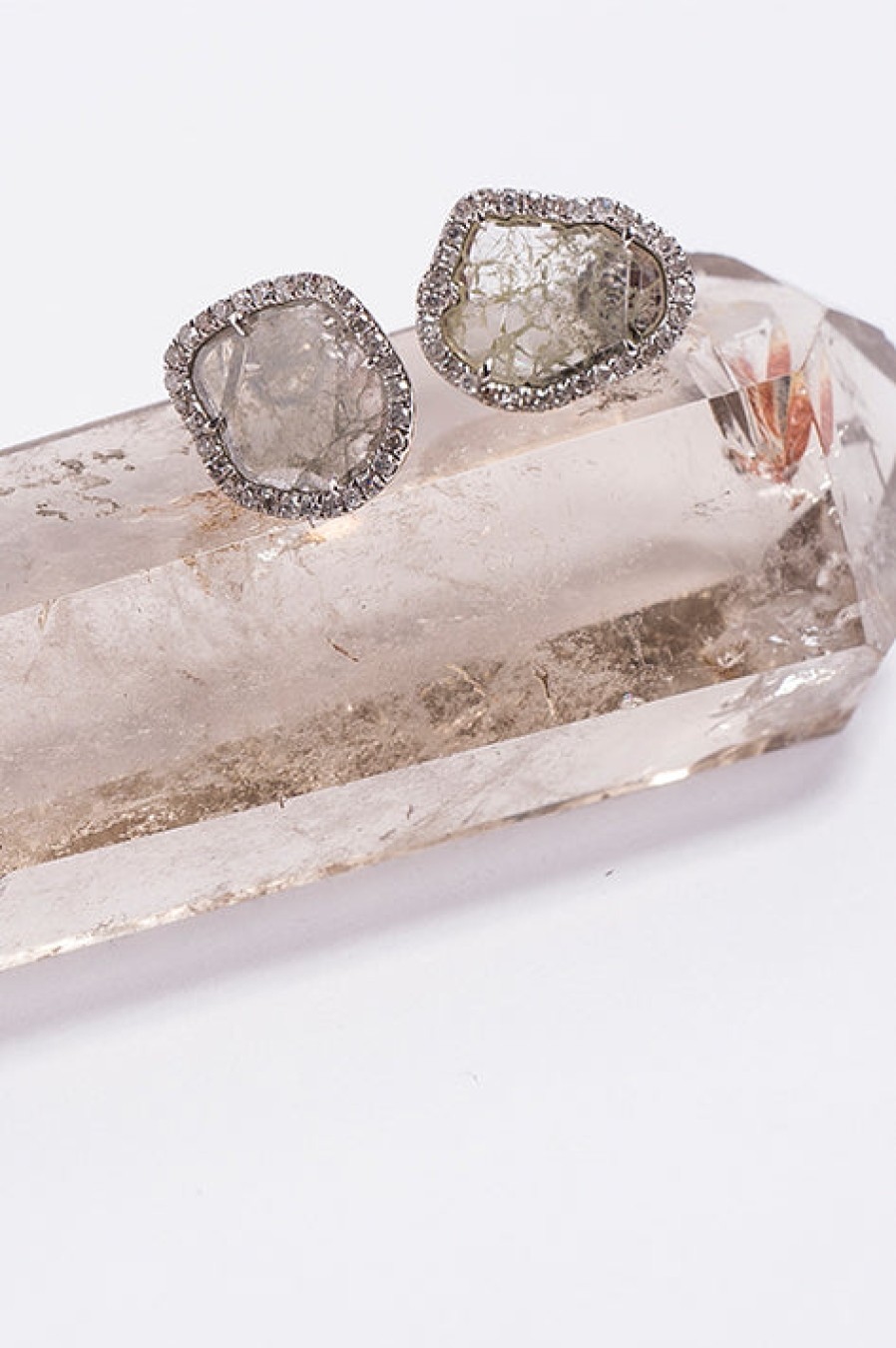 Zofia Day | Raw Diamond Slice Earrings