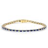 Eriness | Blue Sapphire Baguette Tennis Bracelet