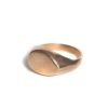 Bare | Monogram Fine Teardrop Signet Ring