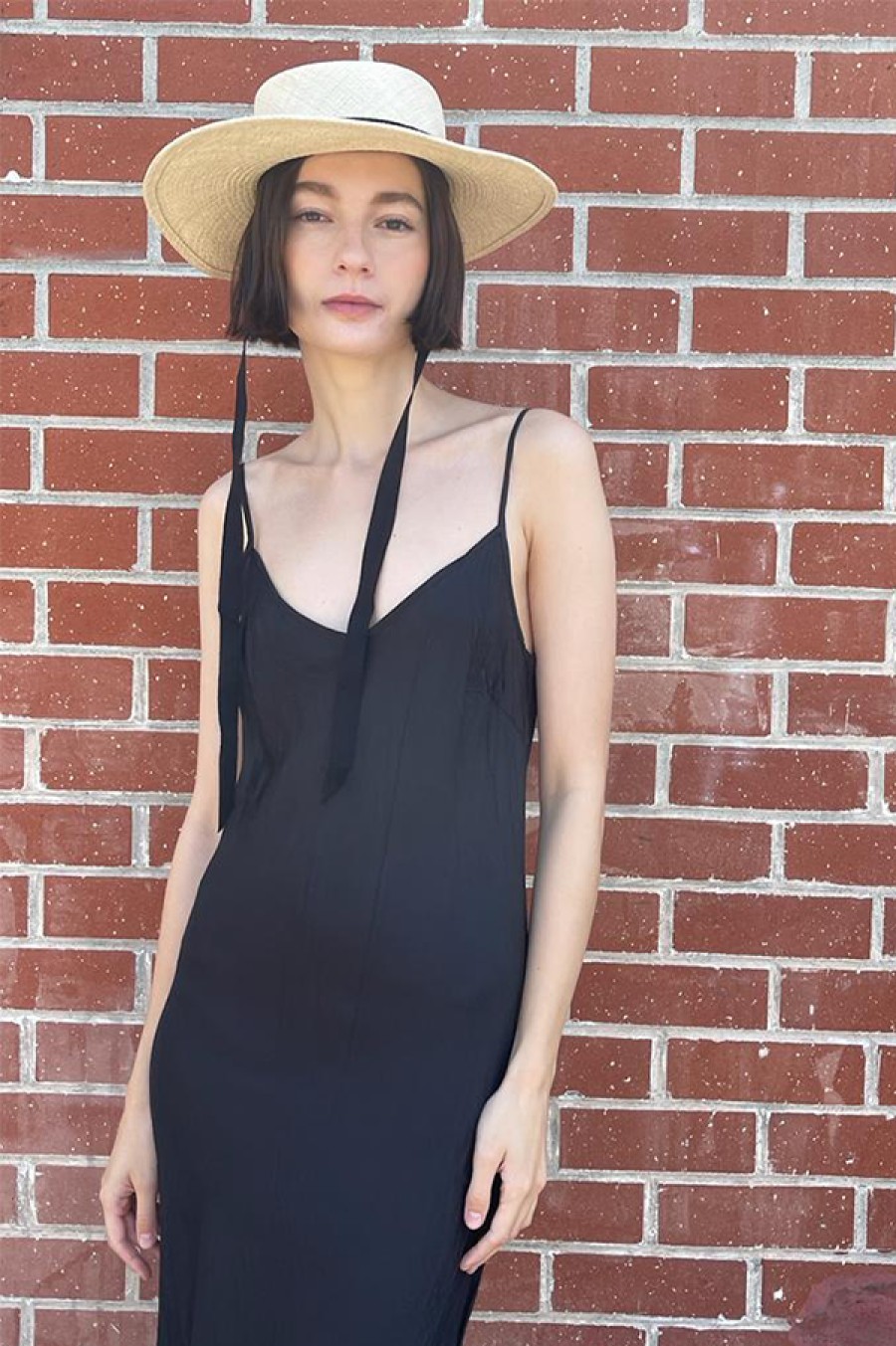 Organic by John Patrick | Calf-Length Bias Long Slip In Black