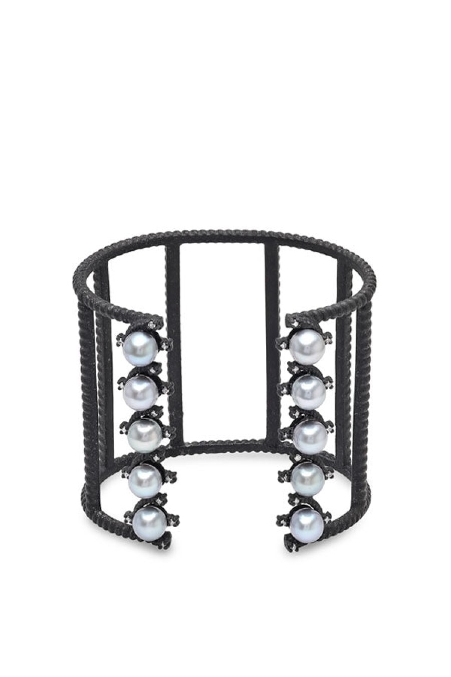 Nancy Newberg | Diamond And Pearl Line Cuff