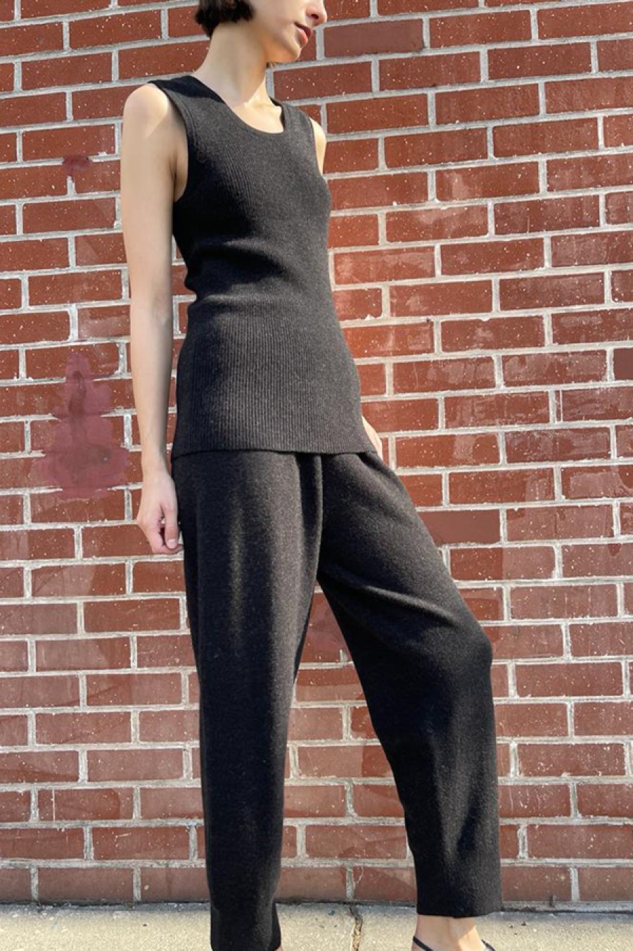 Lauren Manoogian | Base Pants In Black Melange