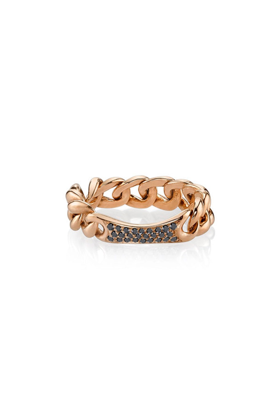 Gabriela Artigas | Chain Ring With Black Pave Diamonds