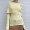 Maria McManus | Ribbed Cape Sweater In Pale Yellow