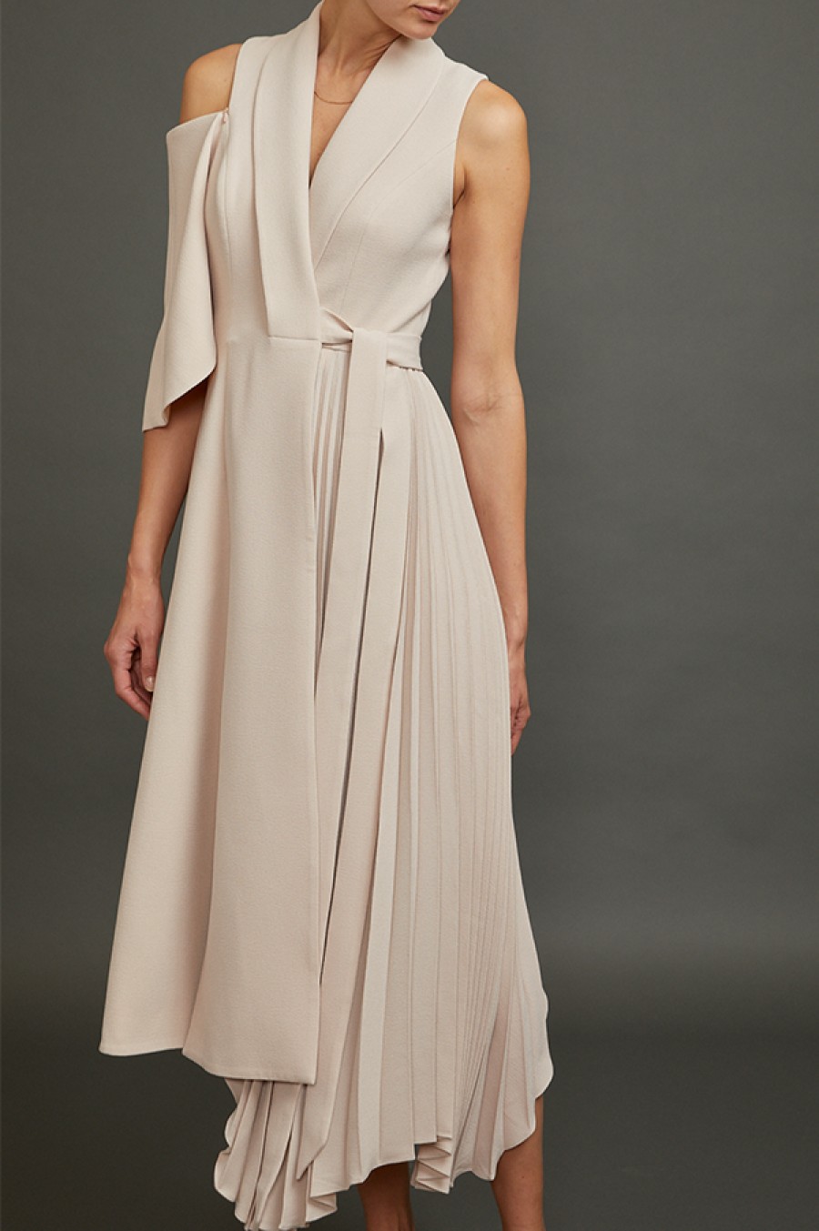 Valery Kovalska | Asymmetric Pleated Dress (Sold Out)