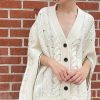 Maria McManus | Oversized Aran Cardigan In Ivory (Sold Out)