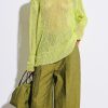 Christian Wijnants | Kuma Open Knit Sweater In Neon Yellow