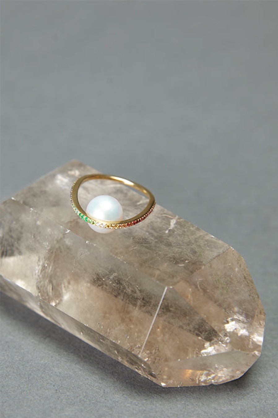 NATAF Joaillerie | Rainbow Pearl Orbit Ring