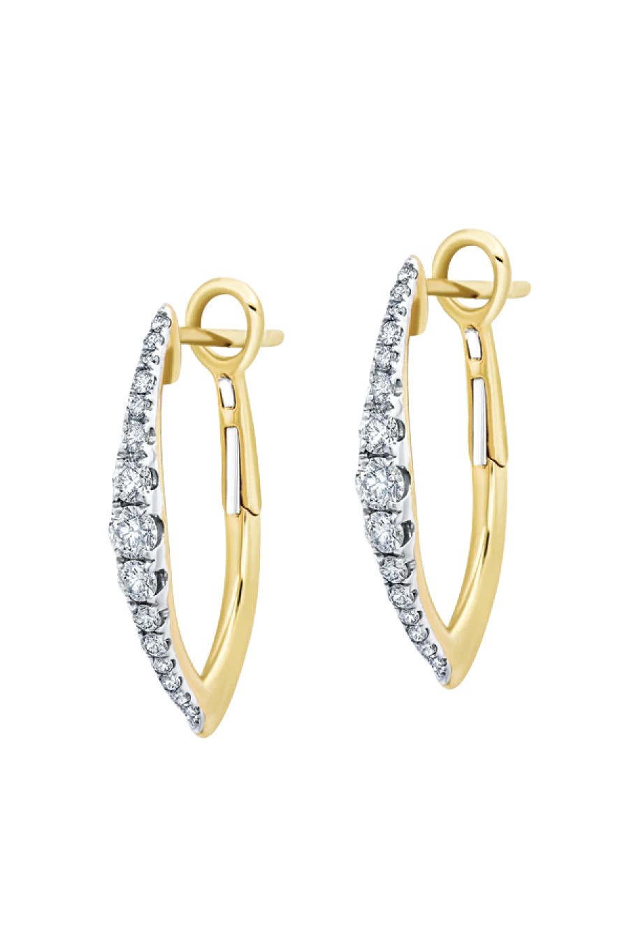 Gabriela Artigas | V Earrings With Round Graduated Diamonds