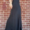 Organic by John Patrick | Floor-Length Bias Ankle Slip In Black