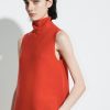 Christian Wijnants | Kewit Whole Garment Knit Sleeveless Top In Red Coral