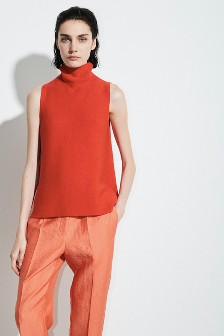 Christian Wijnants | Kewit Whole Garment Knit Sleeveless Top In Red Coral