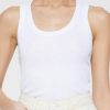 Róhe | Mercerized Cotton Low Tanktop In White