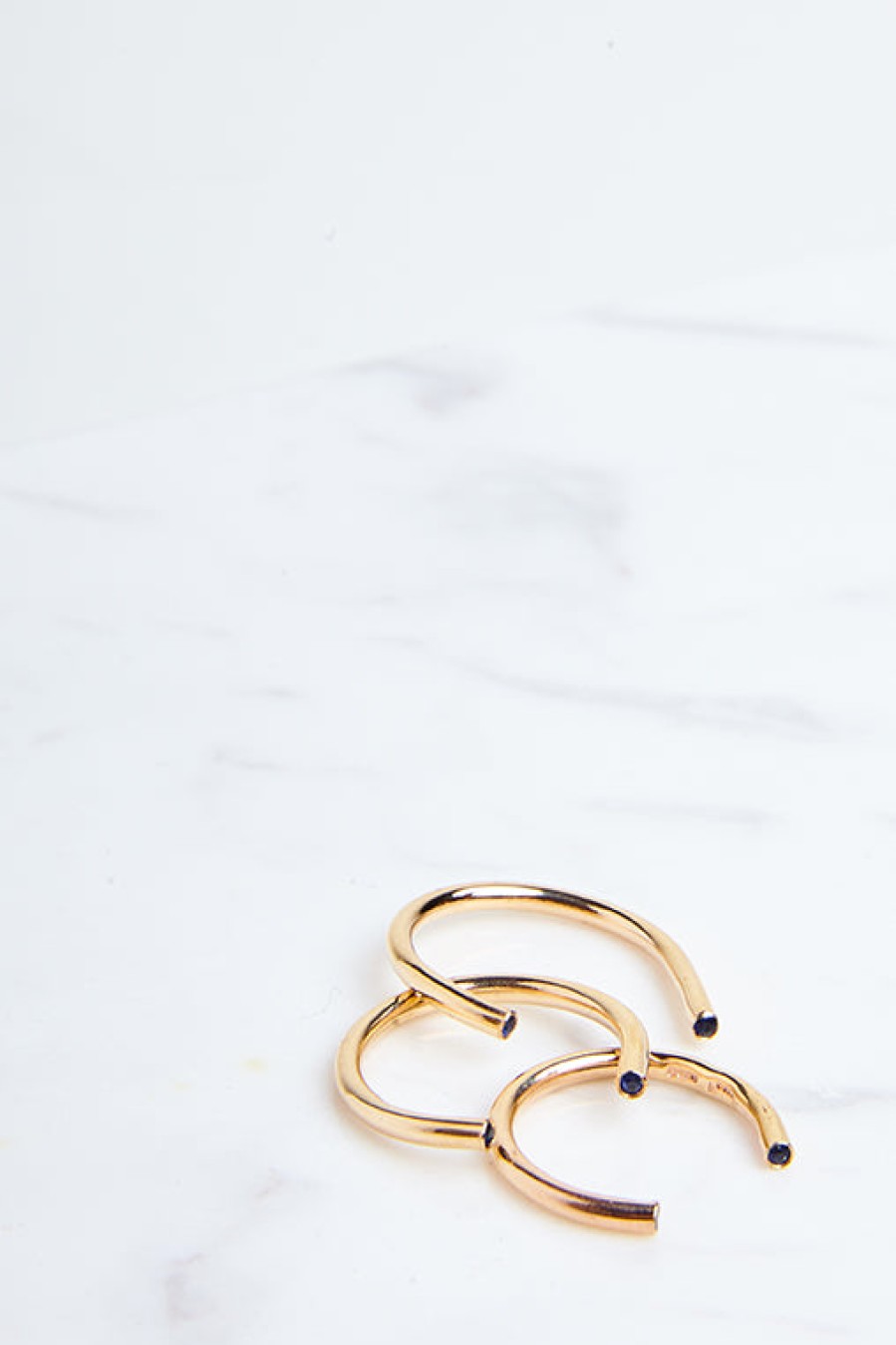 Bare | Ruby Stone Capped Rings