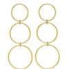 Eriness | Triple Loop Earrings With Diamond Links