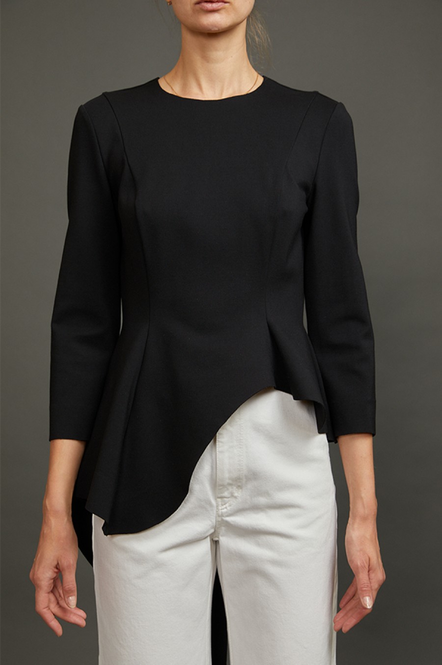 Valery Kovalska | Melted Peplum Top With Sleeves (Sold Out)