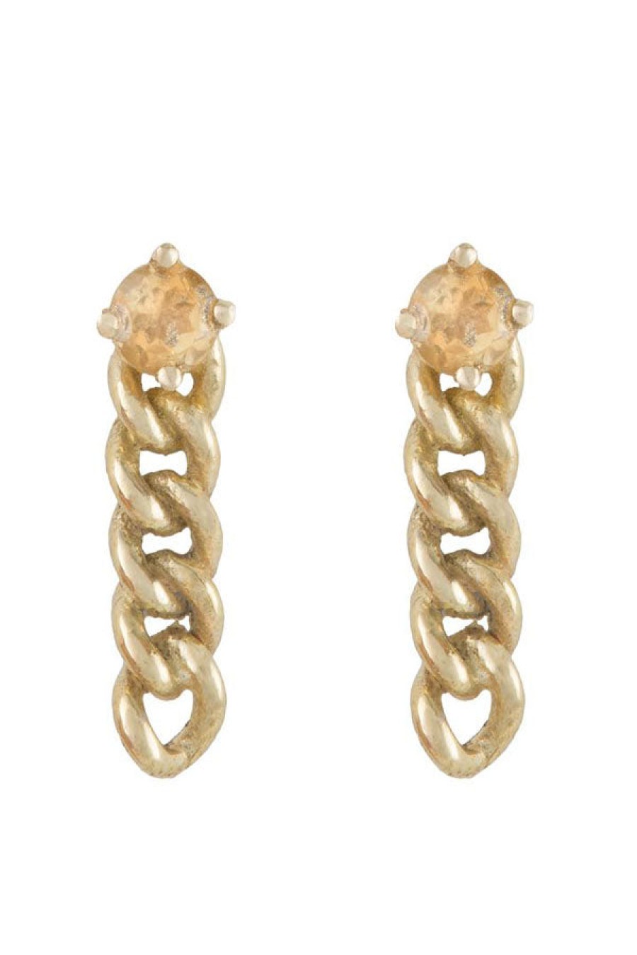 Aesa | Citrine Pendulum Studs